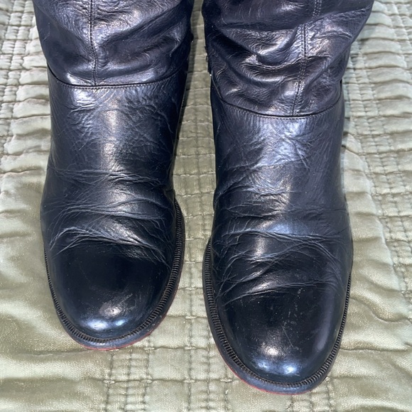 Louboutin equestrian riding knee high boots with chain detail embellishment 38.5 - Picture 3 of 9